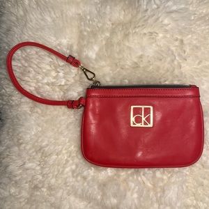 Calvin Klein Red Wristlet